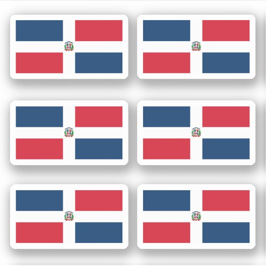 Dominicaanse vlag sticker (Voorkant)