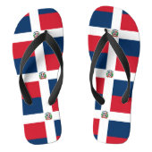 Dominicaanse vlag teenslippers (Voetbed)