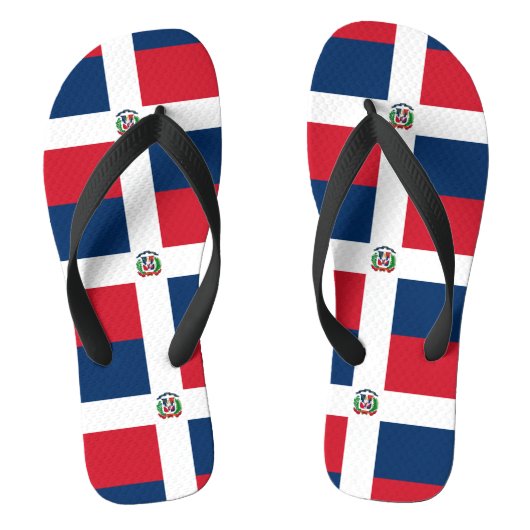 Dominicaanse vlag teenslippers (Voetbed)