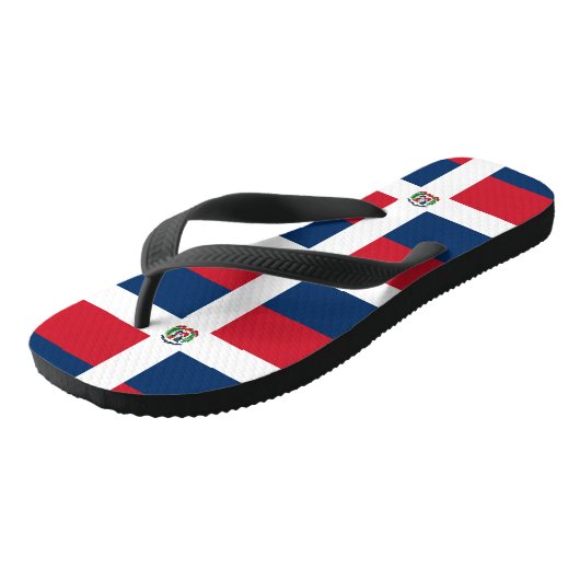 Dominicaanse vlag teenslippers (Schuin)
