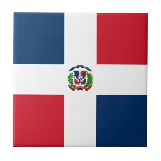 Dominicaanse vlag tegeltje (Voorkant)