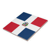 Dominicaanse vlag tegeltje (Zijkant)