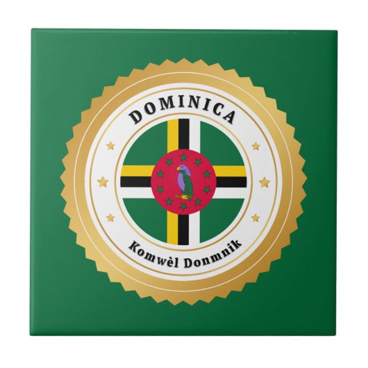 Dominicaanse vlag tegeltje (Voorkant)