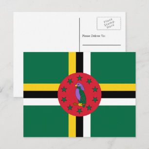 Dominicaanse Vlag, Vlag van Dominica Briefkaart