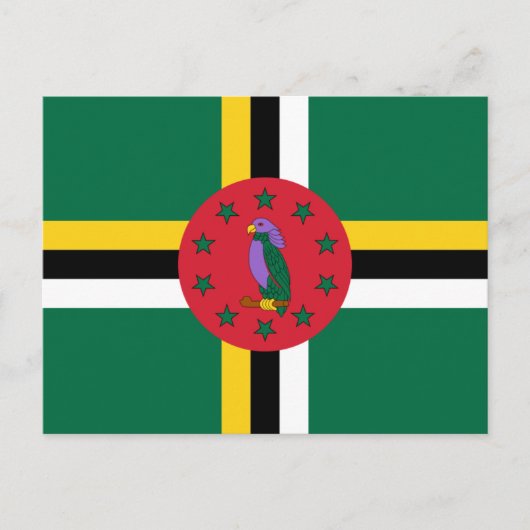 Dominicaanse Vlag, Vlag van Dominica Briefkaart (Voorkant)