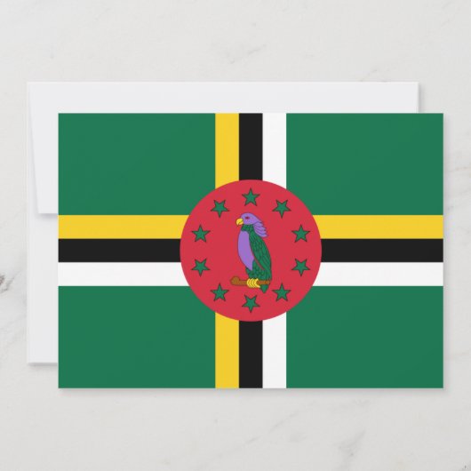 Dominicaanse vlag, vlag van Dominica bruiloft Kaart (Achterkant)