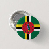 Dominicaanse Vlag, Vlag van Dominica Ronde Button 3,2 Cm (Voorkant /achterkant)
