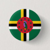 Dominicaanse Vlag, Vlag van Dominica Ronde Button 3,2 Cm (Voorkant)