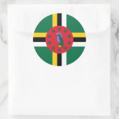 Dominicaanse Vlag, Vlag van Dominica Ronde Sticker (Tas)