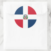 Dominicaanse Vlag, Vlag van Dominicaanse Republiek Ronde Sticker (Tas)