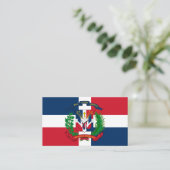 Dominicaanse Vlag & Wapen, Dominicaanse Republiek Visitekaartje (Staand voorkant)
