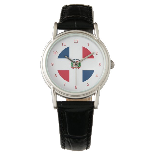 Dominicaanse vlag Watch Horloge (Voorkant)