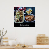 Dominicaanse voeding op strand poster (Keuken)