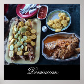 Dominicaanse voeding op strand poster (Voorkant)