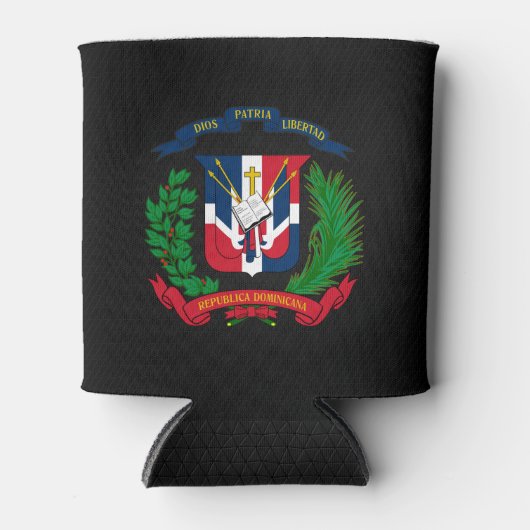 Dominicaanse wapenschild blikjeskoeler (Voorkant)