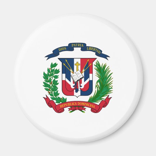 Dominicaanse wapenschild magneet (Voorkant)