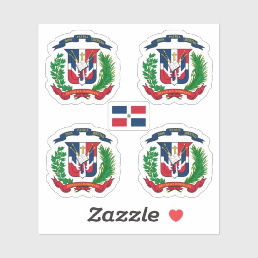 Dominicaanse wapenschild sticker (Vel)