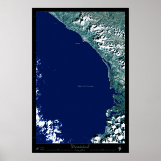 Dominical, Costa Rica satellietposter Poster
