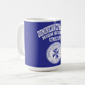 Dominican Commercial HS Seal NY Alumni Mok (Voorkant links)