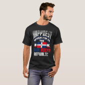 Dominican Happiest When Im In The Dominican Republ T-shirt (Voorkant volledig)