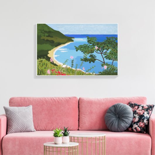 dominican landscape canvas afdruk (Insitu (Woonkamer))