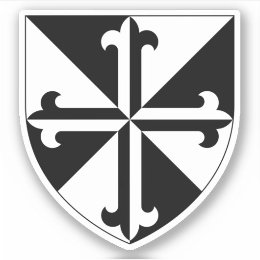 Dominican Order Shield Vinyl Sticker (Voorkant)