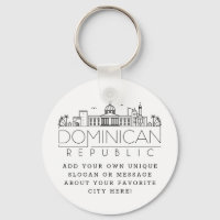 Dominican Rep Stylized Skyline | Aangepaste slogan