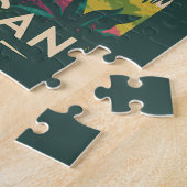 Dominican Republic Beach Illustration Travel Art Legpuzzel (Zijkant)