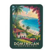Dominican Republic Beach Illustration Travel Art Magneet (Verticaal)
