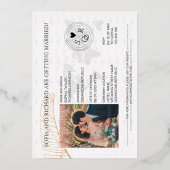 Dominican Republic Destination Wedding Passport Folie Uitnodiging (Achterkant)