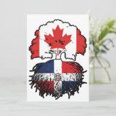 Dominican Republic Dominican Canadian Canada Tree Kaart (Staand voorkant)