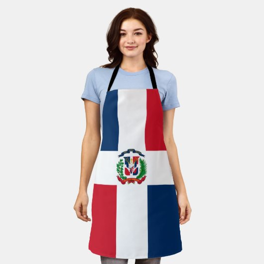 Dominican Republic flag All-Over Print Apron Schort (Gedragen)