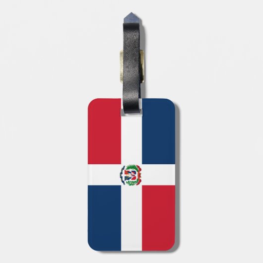 Dominican Republic flag Bagagelabel (Achterkant verticaal)