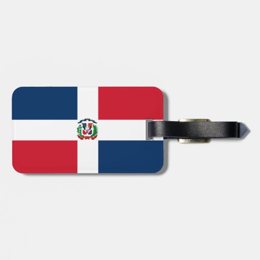 Dominican Republic flag Bagagelabel (Achterkant horizontaal)