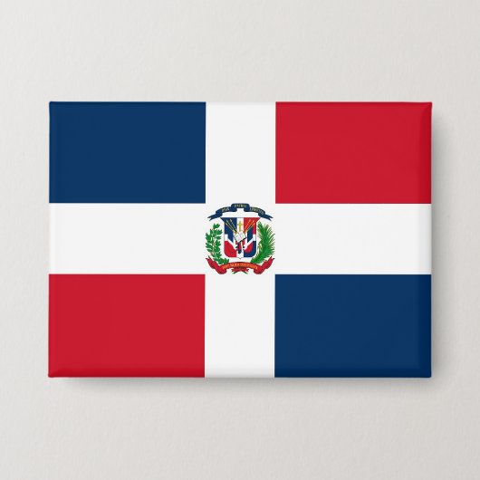 Dominican Republic Flag Bandera Dominicana Button (Voorkant)