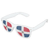 Dominican Republic Flag Bandera Party Sunglasses Retro Zonnebril (Gekanteld)
