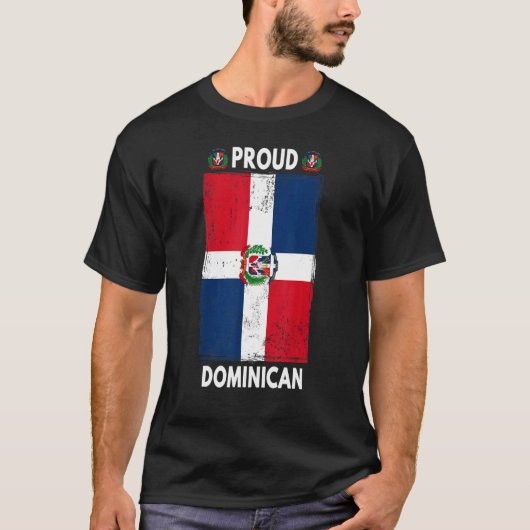 Dominican Republic Flag For Men & Proud Dominican  T-shirt (Voorkant)