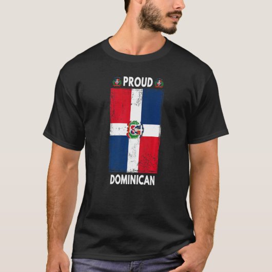 Dominican Republic Flag For Men & Proud Dominican  T-shirt (Voorkant)