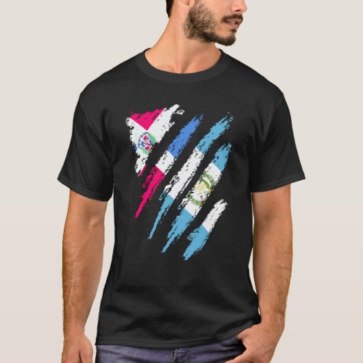 Dominican Republic Flag Guatemala Grown Country St T-shirt (Voorkant)