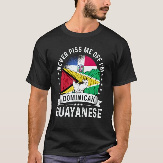 Dominican Republic Flag Guayanese Grown Humor Pri T-shirt (Voorkant)