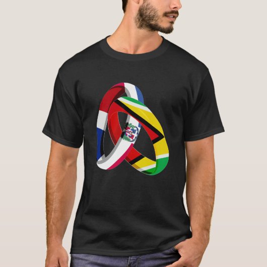 Dominican Republic Flag Guayanese Ring Marriage We T-shirt (Voorkant)