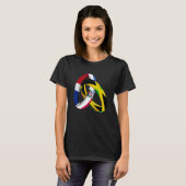 Dominican Republic Flag Jamaica Grown Ring Marriag T-shirt (Voorkant volledig)