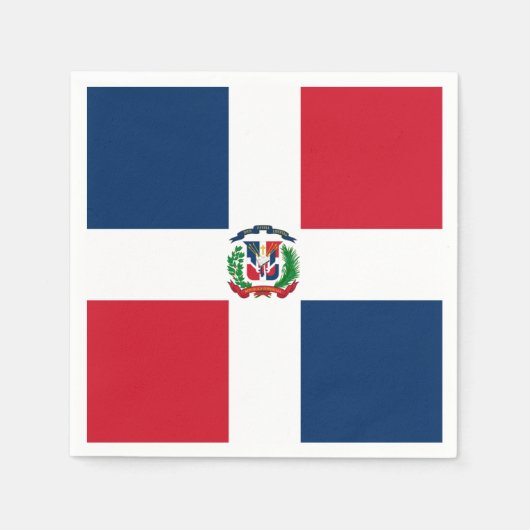 Dominican Republic flag Paper Napkin Servet (Voorkant)