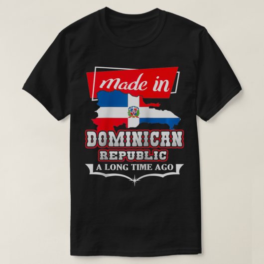 Dominican Republic Long Ago Country Flag DR Nati T-shirt (Design voorkant)