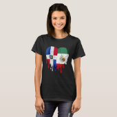 Dominican Republic Mexico Flag Heart Citizen Patri T-shirt (Voorkant volledig)