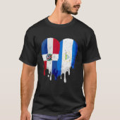 Dominican Republic Nicaragua Flag Heart Citizen Pa T-shirt (Voorkant)
