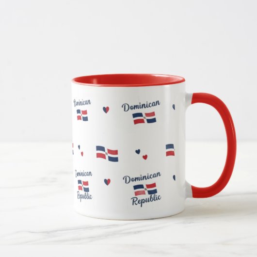 -Dominican Roots Pattern Mug | Caribbean Flag Mok (Rechts)