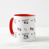 -Dominican Roots Pattern Mug | Caribbean Flag Mok (Voorkant links)