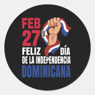 Dominicana - Dominicaanse Onafhankelijkheidsdag Ronde Sticker