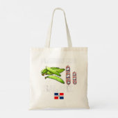 Dominicana Flag RD Dominicaanse Republiek Food Man Tote Bag (Achterkant)